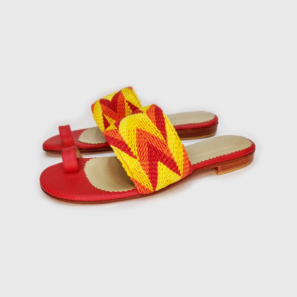 Sandalias Aurora Cereza (Nro. 38) sandalias de cuero hechas a mano - Quintaesencia Store