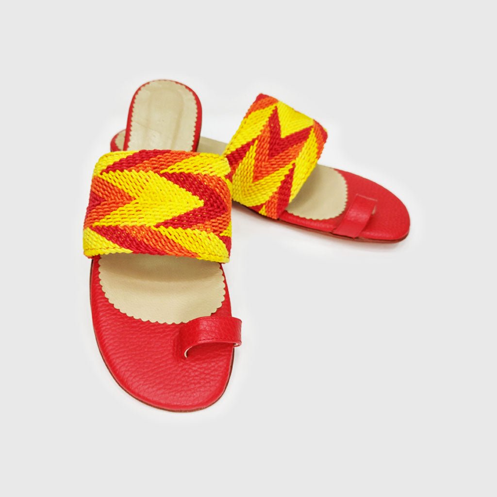 Sandalias Aurora Cereza (Nro. 38) sandalias de cuero hechas a mano - Quintaesencia Store