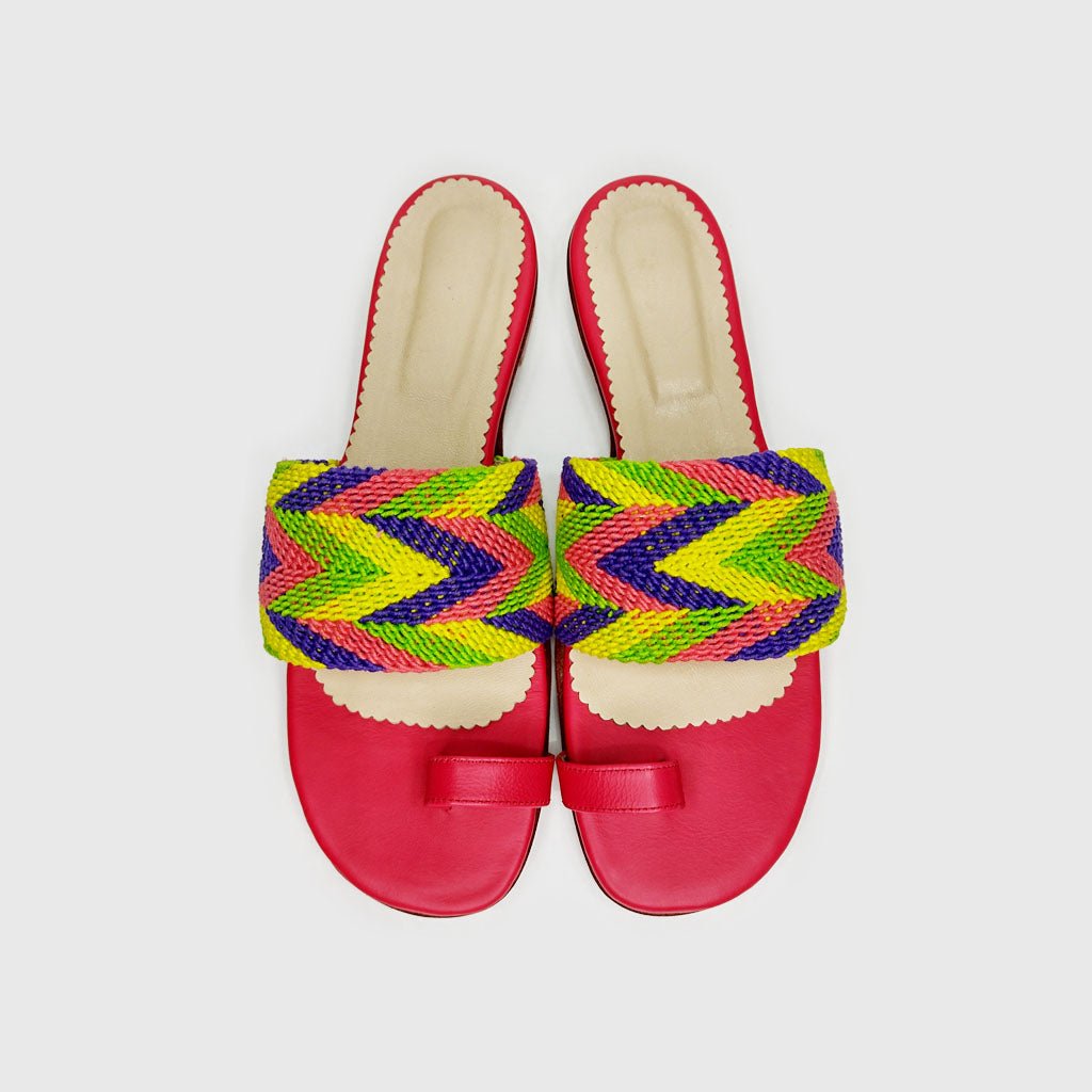 Sandalias Aurora Sandía (Nro. 38) sandalias de cuero hechas a mano - Quintaesencia Store