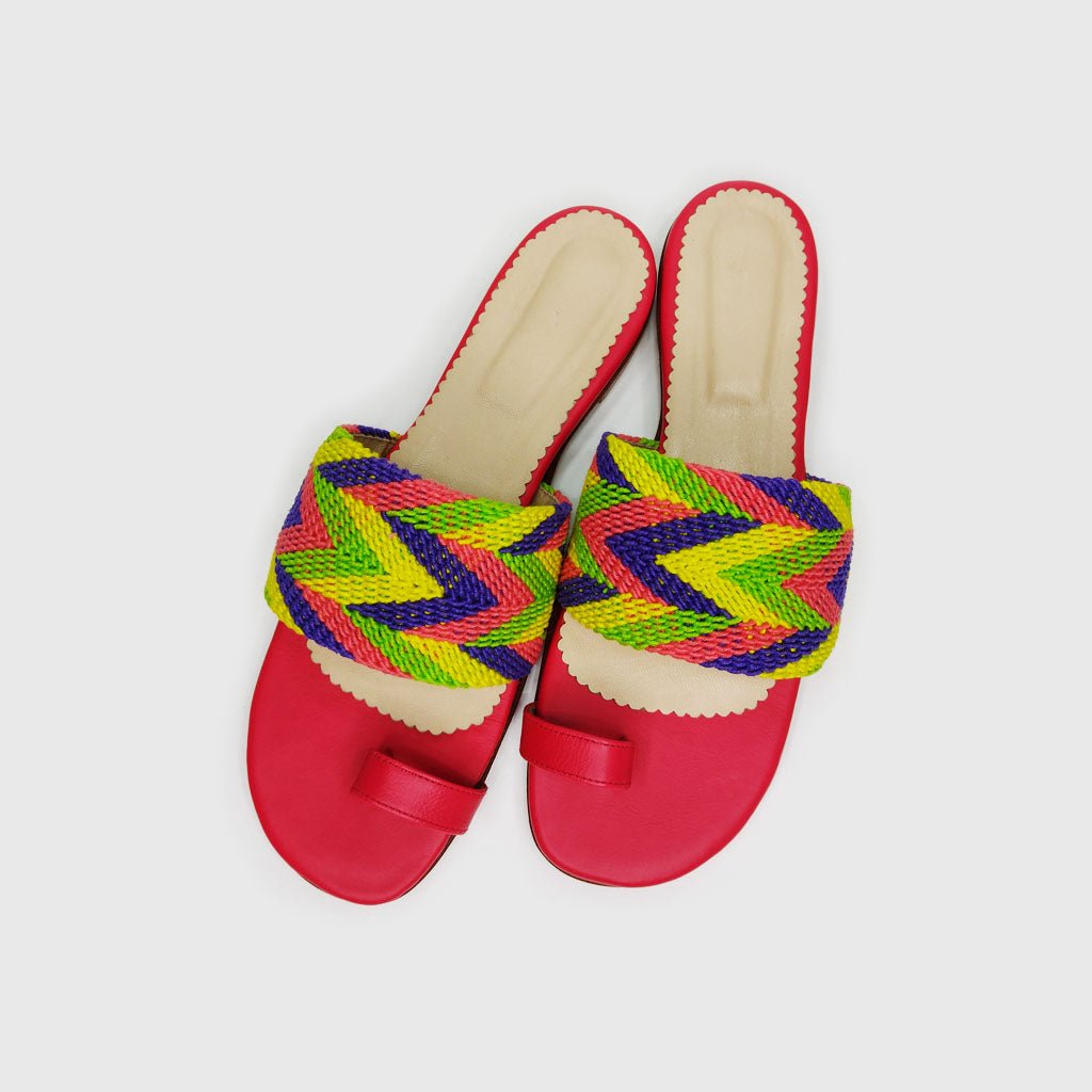 Sandalias Aurora Sandía (Nro. 38) sandalias de cuero hechas a mano - Quintaesencia Store