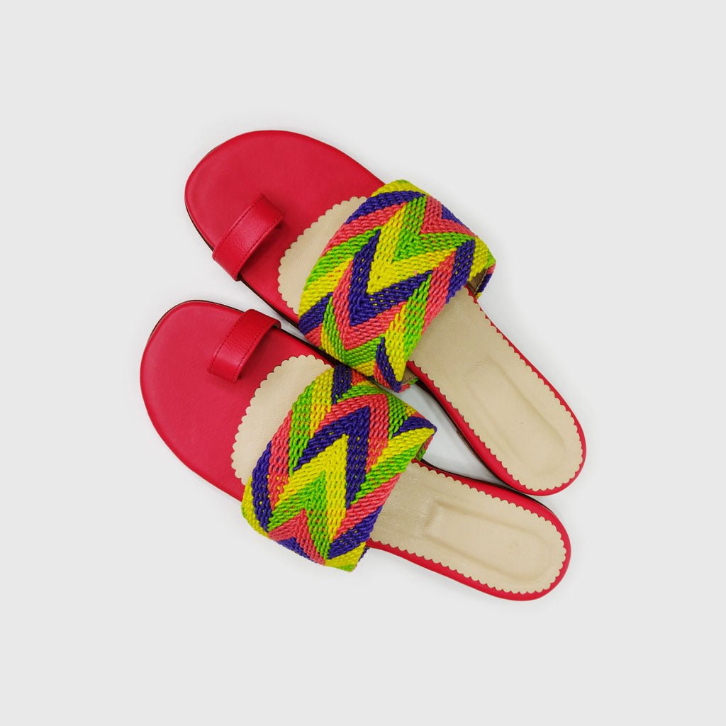 Sandalias Aurora Sandía (Nro. 38) sandalias de cuero hechas a mano - Quintaesencia Store